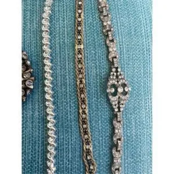 Elegant Bracelet Collection – Rhinestone, Lucite, Silver, and Beaded Designs - Picture 2 of 16